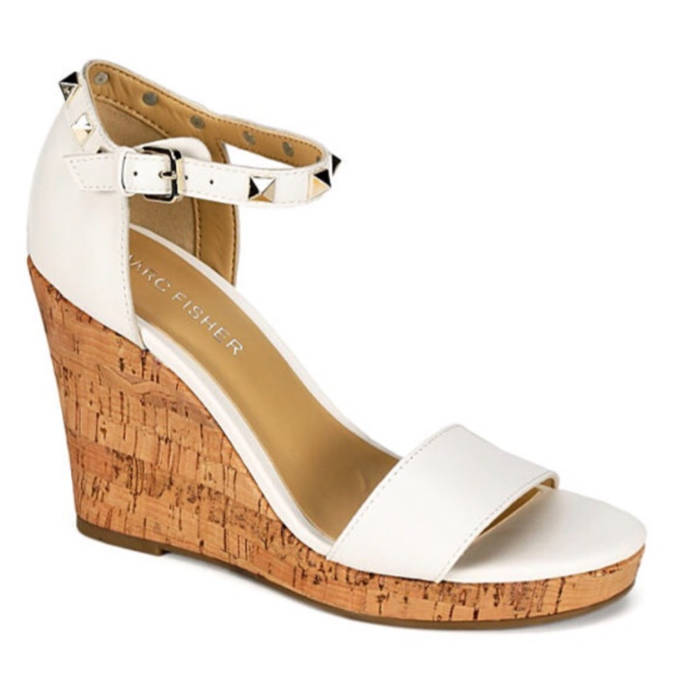 Marc Fisher Karyna Studded Leather Wedge